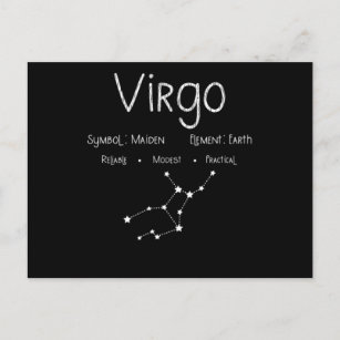 Cartão Postal Virgo Horoscope Astrology Star Sinal de Astrologia