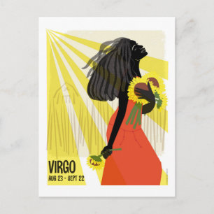 Cartão Postal Virgo, Maiden Zodiac