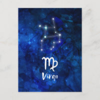 Virgo Zodiac Constelação Azul Galáxia Celestial