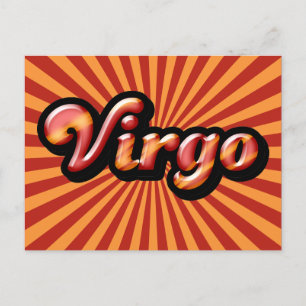 Cartão Postal Virgo Zodiativo Retroativo