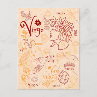 Cartão Postal Virgo ZodioDesign Horoscope Design