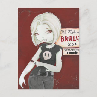Cartão Postal Virnia - gótico punk Zombie