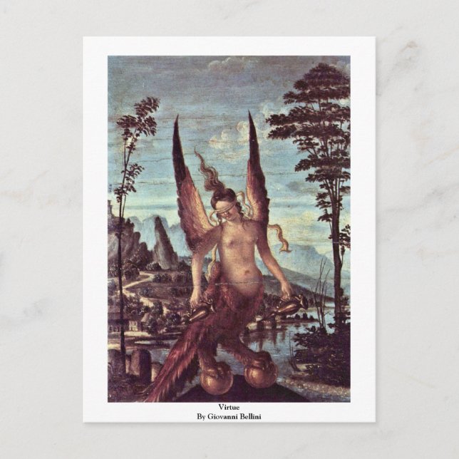 Cartão Postal Virtude De Giovanni Bellini (Frente)