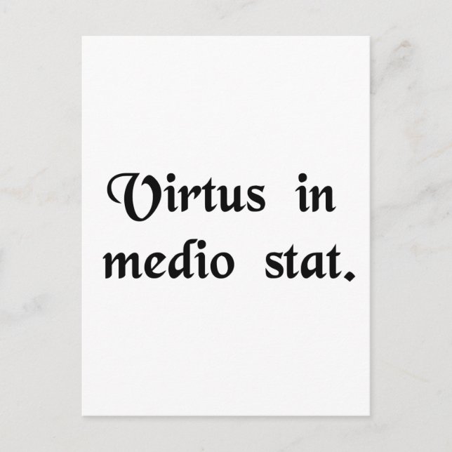 Cartão Postal Virtude está no meio. (Frente)