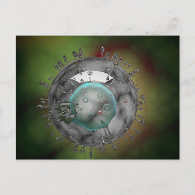 Cartão Postal Vírus da gripe, aspecto vítreo (Frente)