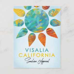 Cartão Postal Visalia California Sunshine Viagem