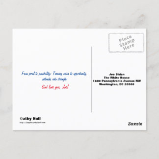 Cartão Postal Visão 2020 Obrigado Joe! Cartão-postal pré-endereç