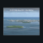 Cartão Postal Visão Arial da Ilha de Júpiter na Flórida<br><div class="desc">Enviem cartões postais saudações do paraíso com estes cartões postais impressionantes da Ilha Júpiter Flórida, com fotografia aérea única da Flórida por Victoria Grigaliunas. Mostrando um cartão postal de viagem de vista aérea e impressionante na Ilha de Júpiter, este design capta a beleza natural de um dos cartões postais turísticos...</div>