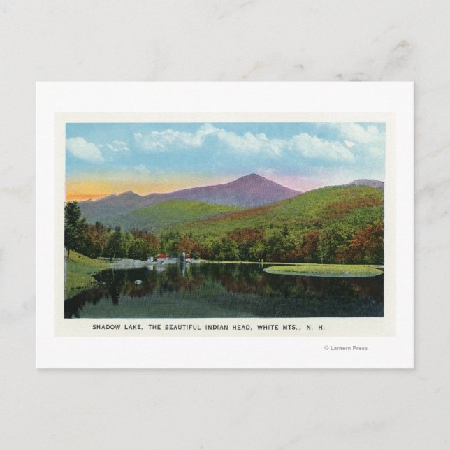 Cartão Postal Visão da Cabeça e do Lago Sombra da Índia (Frente)