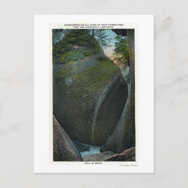 Cartão Postal Visão da Sala dos Navios, Formações de Rock (Frente)