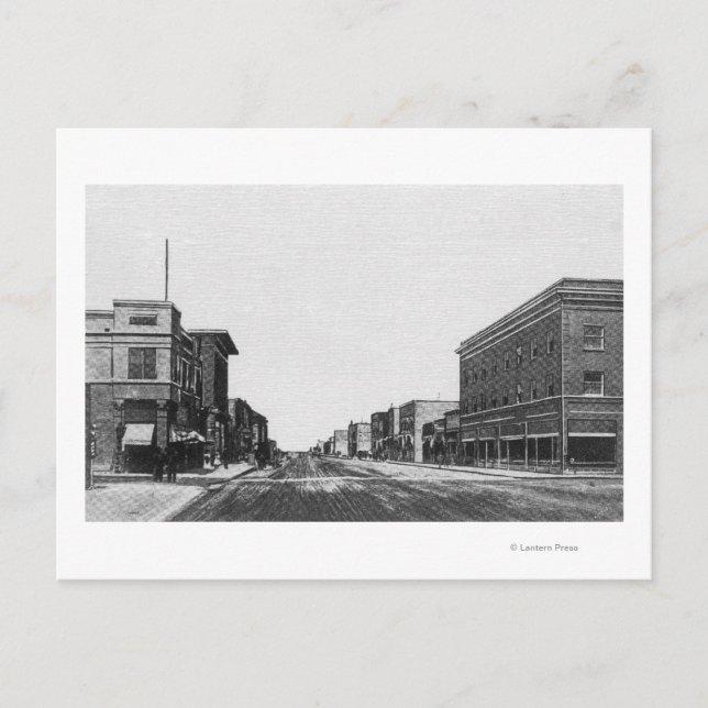 Cartão Postal Visão das Caixas do Main StreetTwin, ID (Frente)