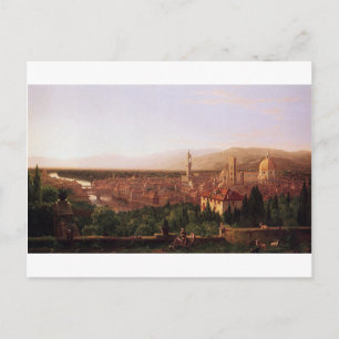 Cartão Postal Visão de Florença de San Miniato por Thomas Cole