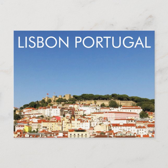 Cartão Postal Visão de Lisboa Portugal Alfama (Frente)