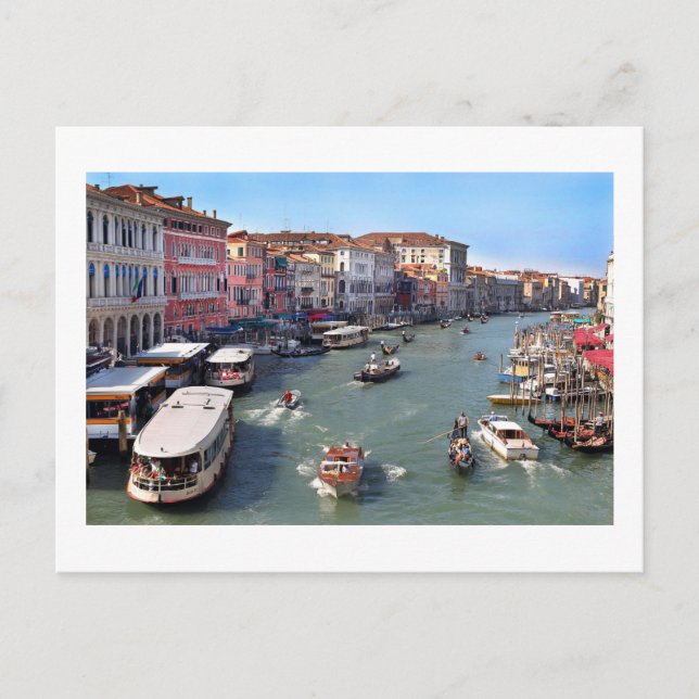 CARTÃO POSTAL VISÃO DE PONTE DE VENICE RIALTO (Frente)