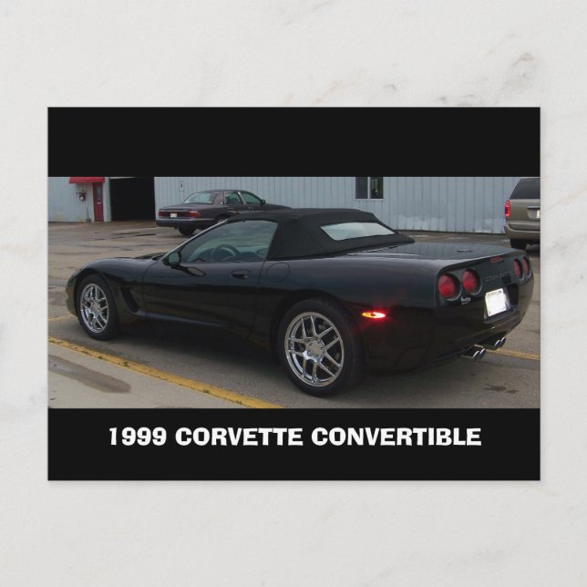 CARTÃO POSTAL VISÃO DO ÂNGULO CONVERTIVEL CORVETTE 1999 (Frente)