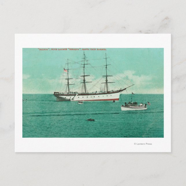 Cartão Postal Visão do Balboa e do Sinaloa entrando (Frente)