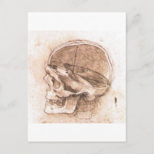 Cartão Postal Visão do crânio de Leonardo Da Vinci cerca de 14