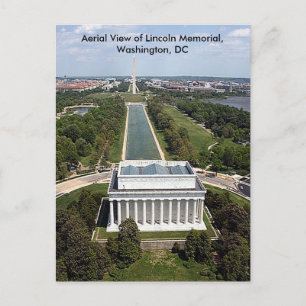 Cartão Postal Visão do Memorial Lincoln Washington DC Simpatia