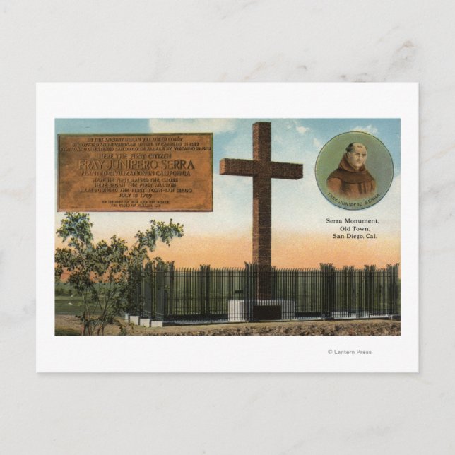 Cartão Postal Visão do Monumento Serra, Cidade Antiga de San Die (Frente)