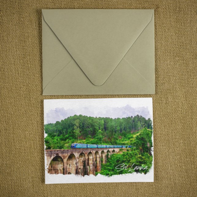 Cartão Postal Visão do Panorama do trem no Sri Lanka (sri lanka train panorama view postcard)