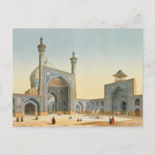 Cartão Postal Visão do pátio do Mesdjid-i-Shah, Isfah