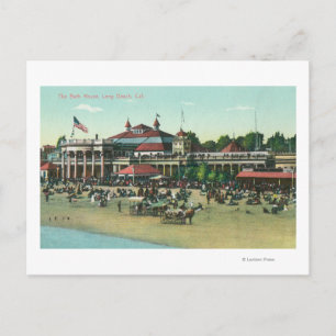 Cartão Postal Visão Exterior da Bath HouseLong Beach, CA