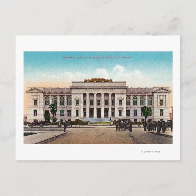 Cartão Postal Visão Exterior da Câmara Municipal de Sonoma (Frente)