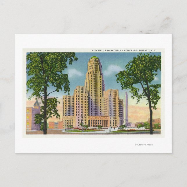 Cartão Postal Visão Exterior da Câmara Municipal e do McKinley (Frente)