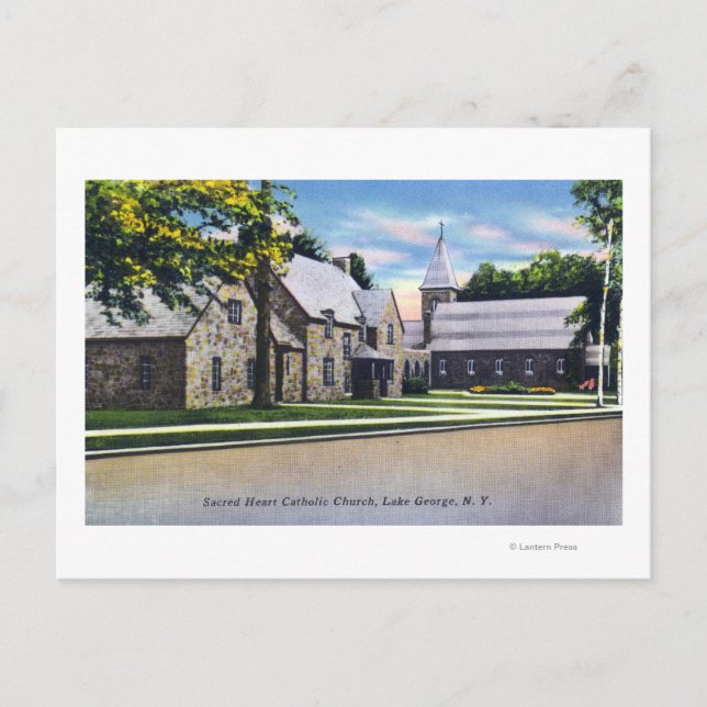 Cartão Postal Visão Exterior da Católica Sagrada do Coração (Frente)