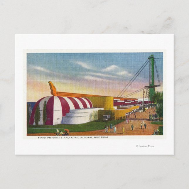 Cartão Postal Visão Exterior da Comida e Bldg Agrícola (Frente)