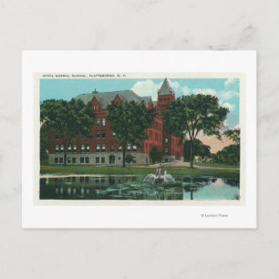 Cartão Postal Visão Exterior da Escola Normal do Estado