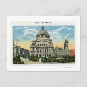 Cartão Postal Visão Exterior da Igreja da Ciência Cristã