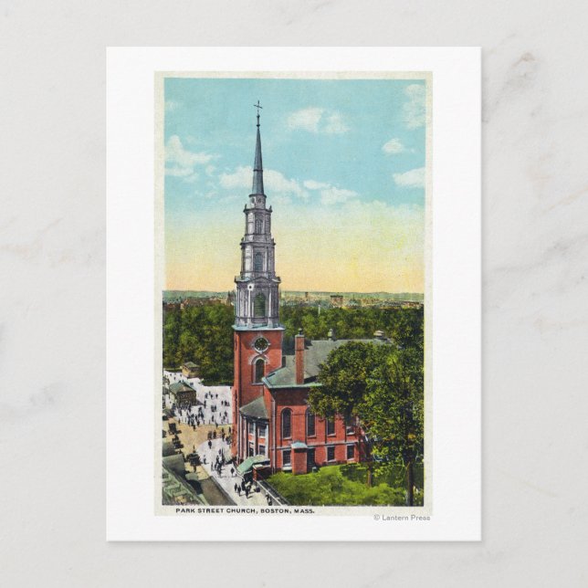 Cartão Postal Visão Exterior da Igreja da Rua Park (Frente)
