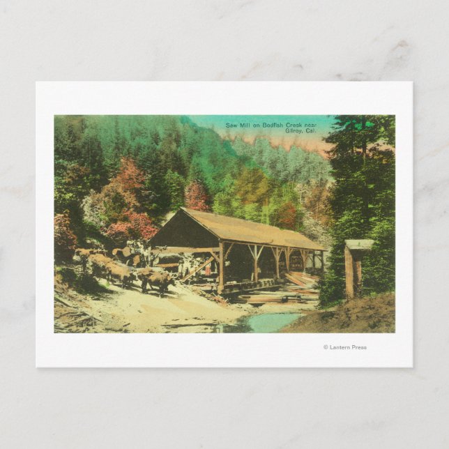 Cartão Postal Visão Exterior da Usina de Serras no Peixe-Morto (Frente)