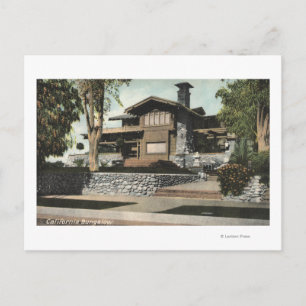 Cartão Postal Visão Exterior de um Bungalow californiano