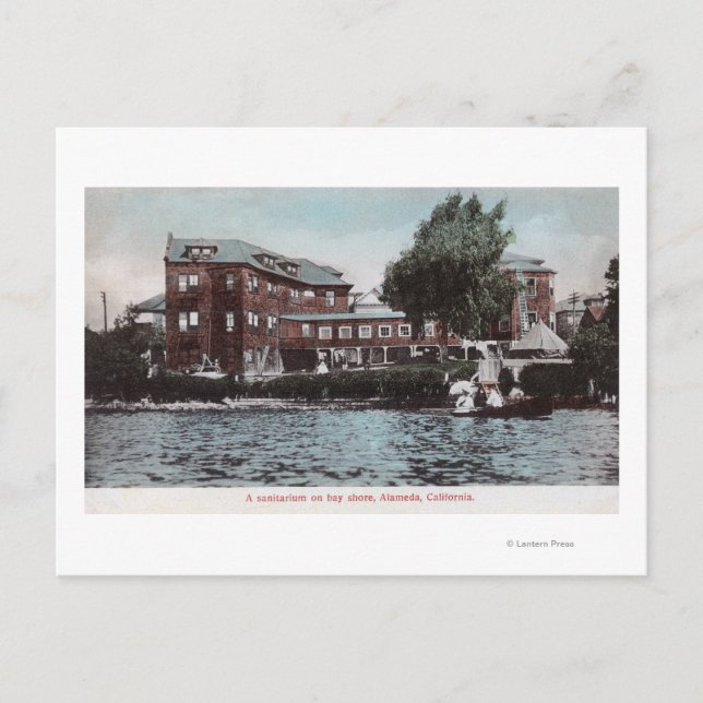 Cartão Postal Visão Exterior de um Sanitário em Bay Shore (Frente)