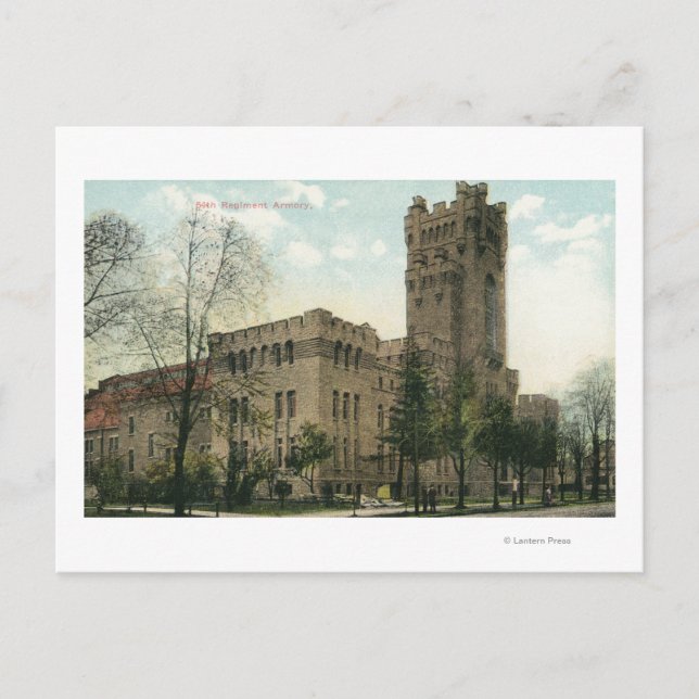 Cartão Postal Visão Exterior do 54º Regimento (Frente)