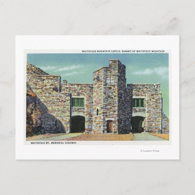 Cartão Postal Visão Exterior do Castelo Whiteface Mt (Frente)