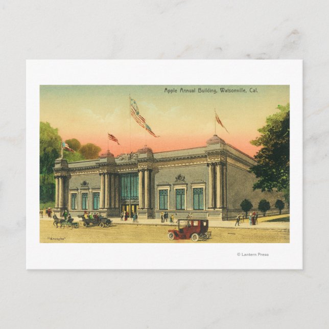 Cartão Postal Visão Exterior do Edifício Anual da Apple (Frente)