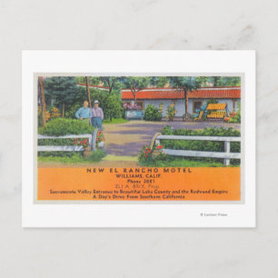 Cartão Postal Visão Exterior do Novo Motel El Rancho