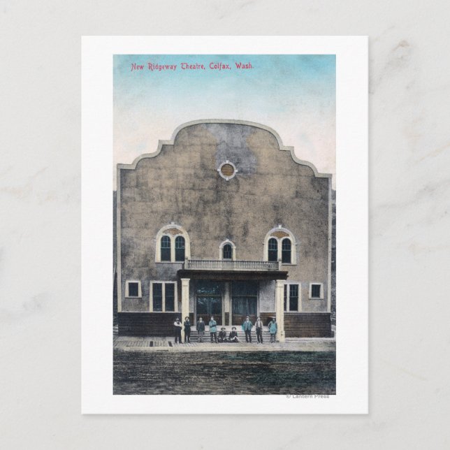 Cartão Postal Visão Exterior do Novo Teatro de Ridgeway (Frente)