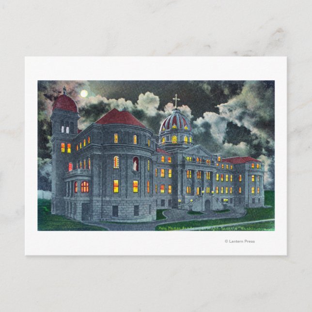 Cartão Postal Visão Exterior do Sagrado Nomes da Academia Bldg e (Frente)