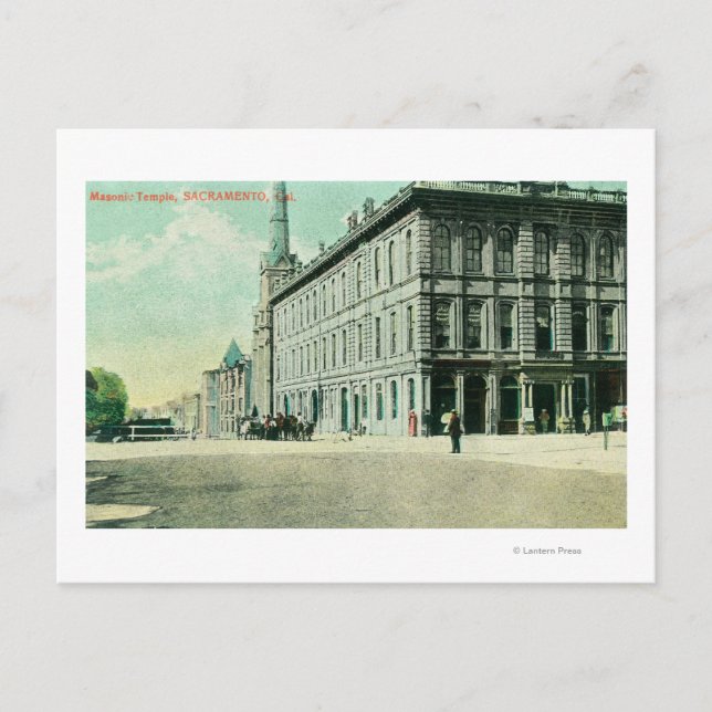 Cartão Postal Visão Exterior do Templo Masônico (Frente)