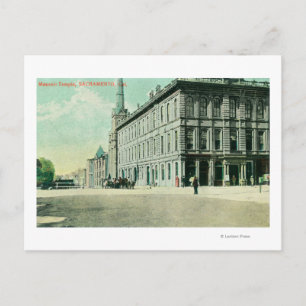 Cartão Postal Visão Exterior do Templo Masônico