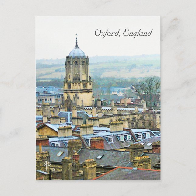 Cartão Postal Visão Fantástica, Oxford, Inglaterra, Telhado #2 (Frente)