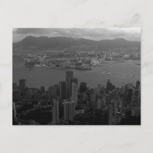 Cartão Postal Visão geral dos arranha-céus da cidade de Hong Kon