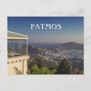 Cartão Postal Visão Grécia do Patmos da Ilha de Acima