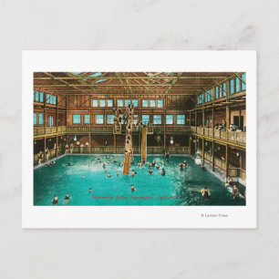 Cartão Postal Visão interior das banheiras de natação