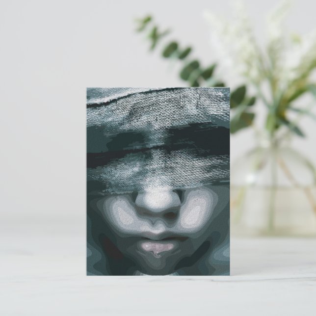 Cartão Postal Visão Limitada: Silêncio Compelido (Em pé/Frente)