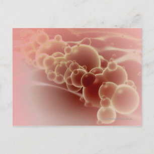 Cartão Postal Visão microscópica das microesferas de látex